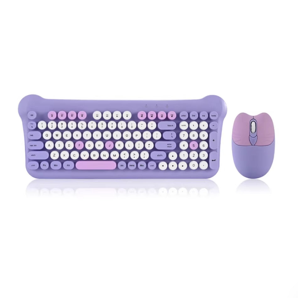 Cute Wireless Keyboard and Mouse Set