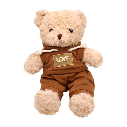 30cm Plush Teddy Bear with Removable Outfit